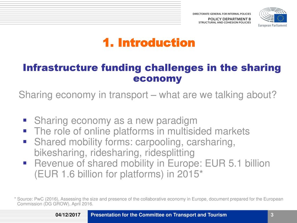 Infrastructure funding challenges in the sharing economy - ppt download